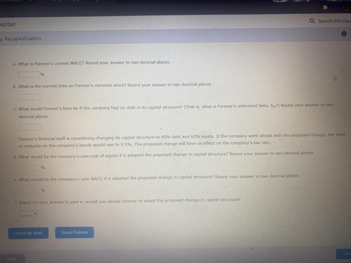 Currently, Forever Flowers Inc. has a capital structure consisting of 35% debt