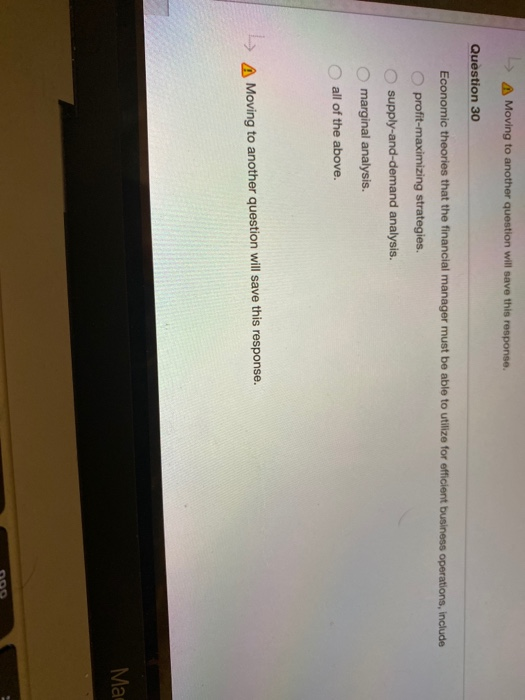 Moving to another question will save this response Question 35 Which of
