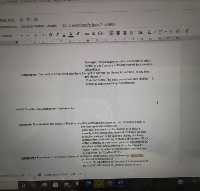 Liquidation preference: Pay attention to the type of stock proposed by the