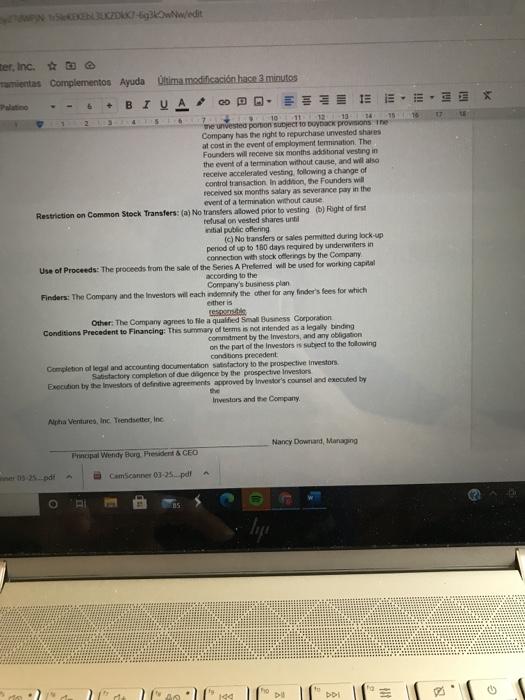 value at Exit Alpha Ter Sheet Mega Term Sheet (SM) Series A