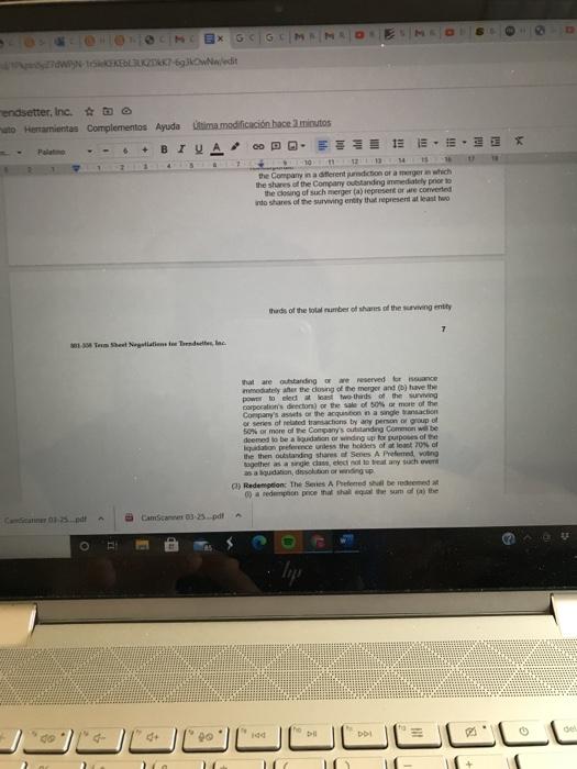 Documentos de Google 50 60 100 200 500 Hi. Vesting and Employment