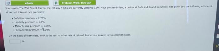 please help ebook Problem Walk-Through You read in The Wall Street Joumal