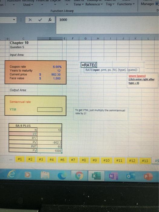 by 2 when sommiannual $ Output Area: 4 5 Current bond price