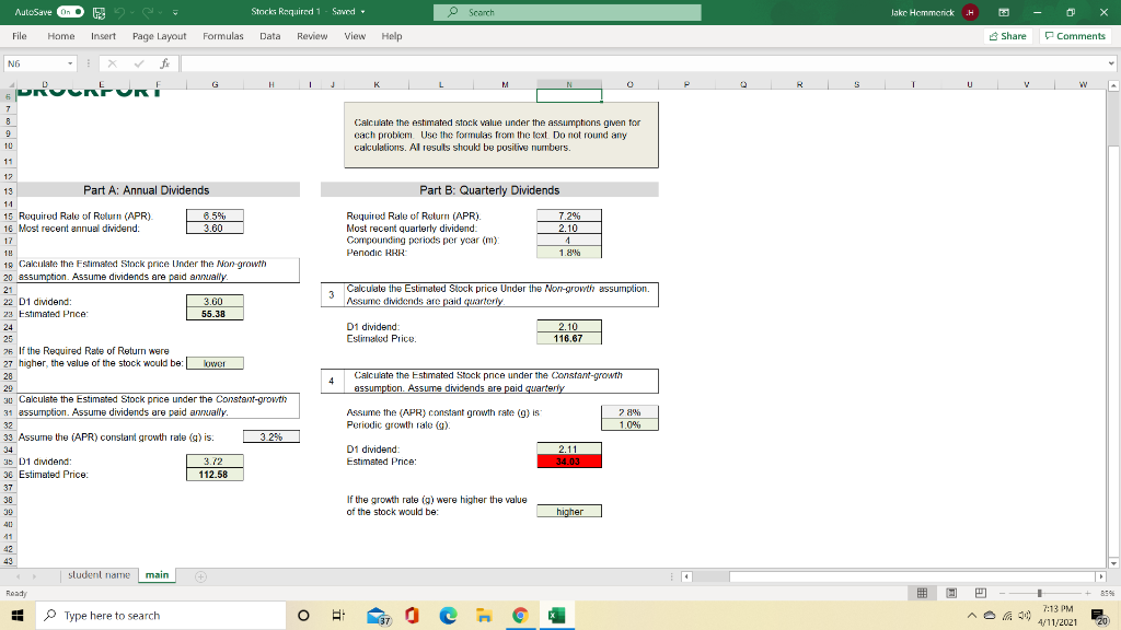 Hello, The cell highlighted in red is the one that I am
