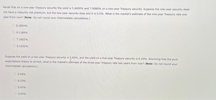 interest rates can be used to estimate future shortuterm interest rates, Based