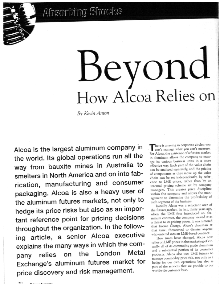 "Beyond Hedging," please explain why the London Metals Exchange (LME) developed the