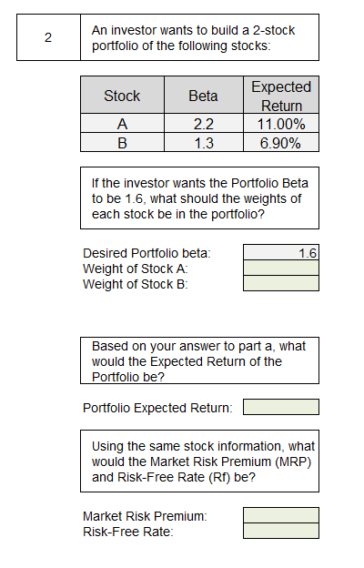 Please provide answers to blank cells with excel formulas :) N