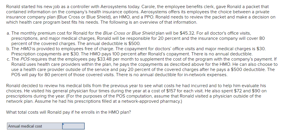 Ronald started his new job as a controller with Aerosystems today.
