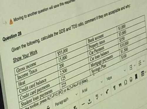 Moving to another question will save this resco Question 28 Sazings