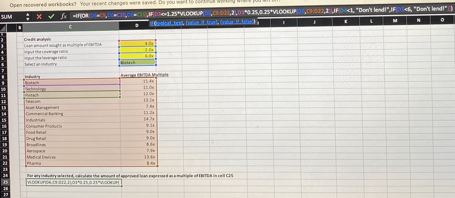 Question: You are a lender tasked with analyzing a companys loan request.