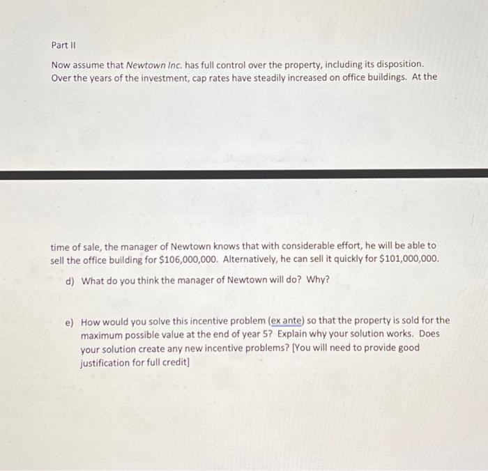 Inc. to develop and operate an office building that will require an