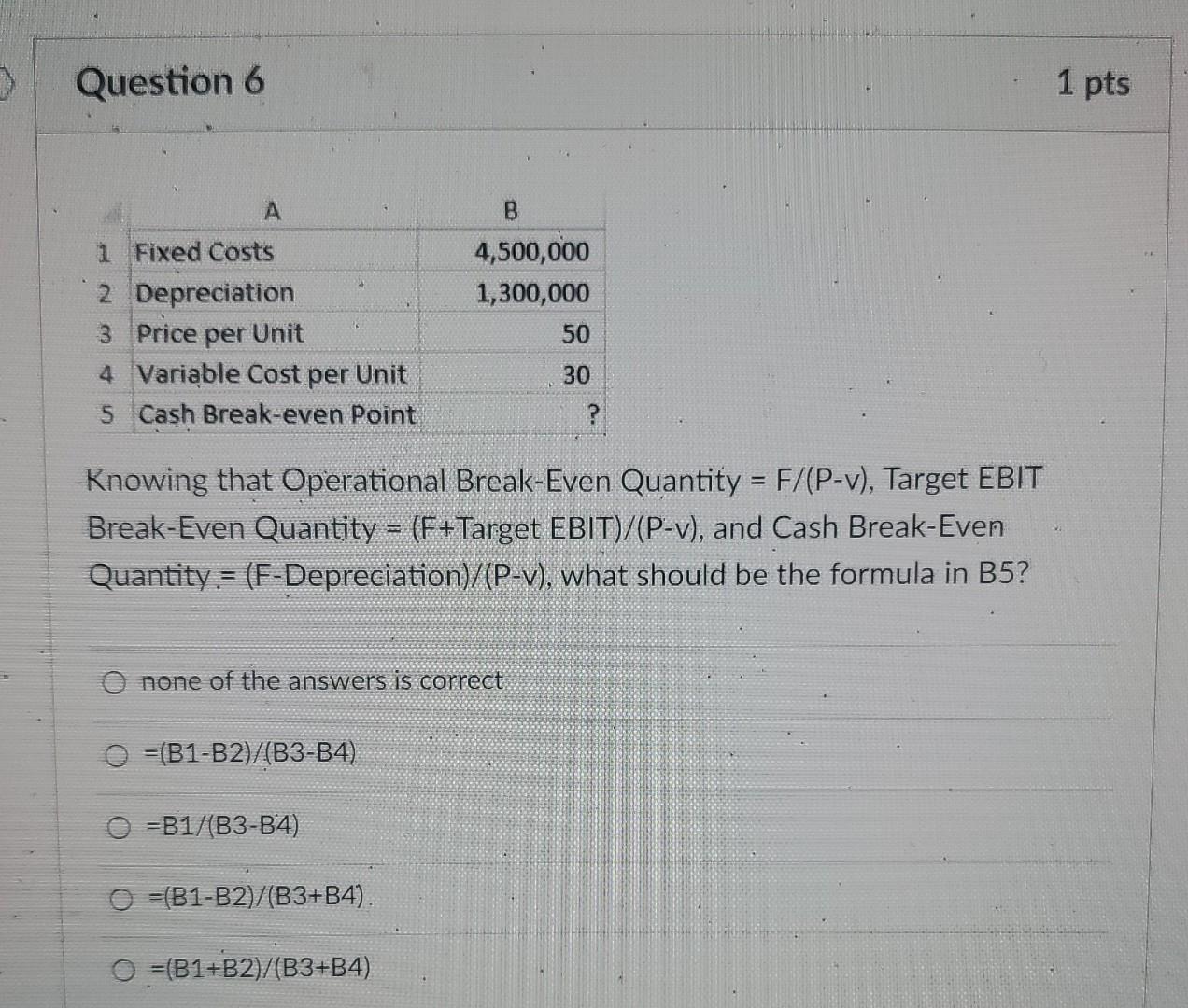 (PD/(1t))),DCL=DOLDFL, what should be the formula in B18 to find DCL? none