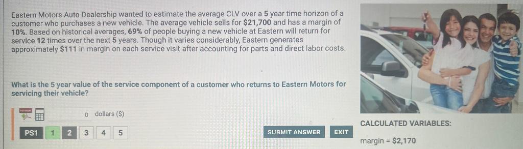  $919.08 is the WRONG ANSWER. Eastern Motors Auto Dealership wanted to