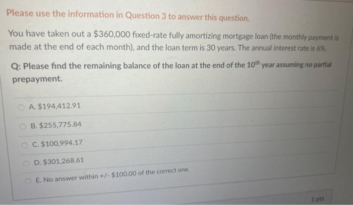  Please use the information in Question 3 to answer this question.