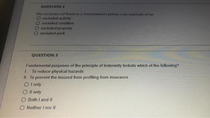 please solve it fast in 15 min QUESTION 2 The exclusion of