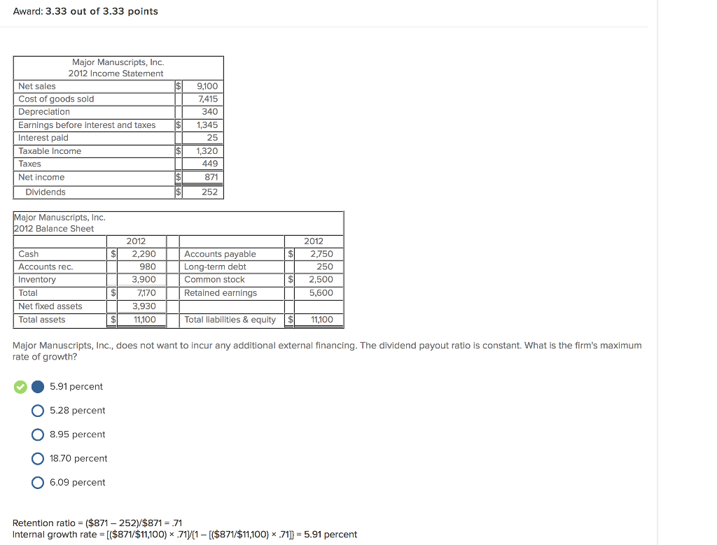 by using ROA. Both in the question mentioned something like "additional external