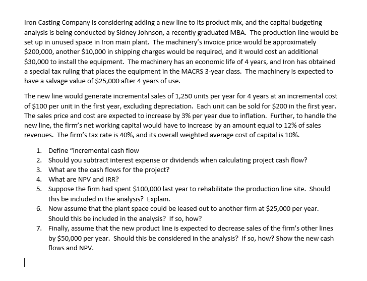 Please show work on excel so I can follow steps! Really Appreciate