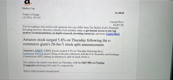 following pictures. Read above article of a recent news event. a. Why