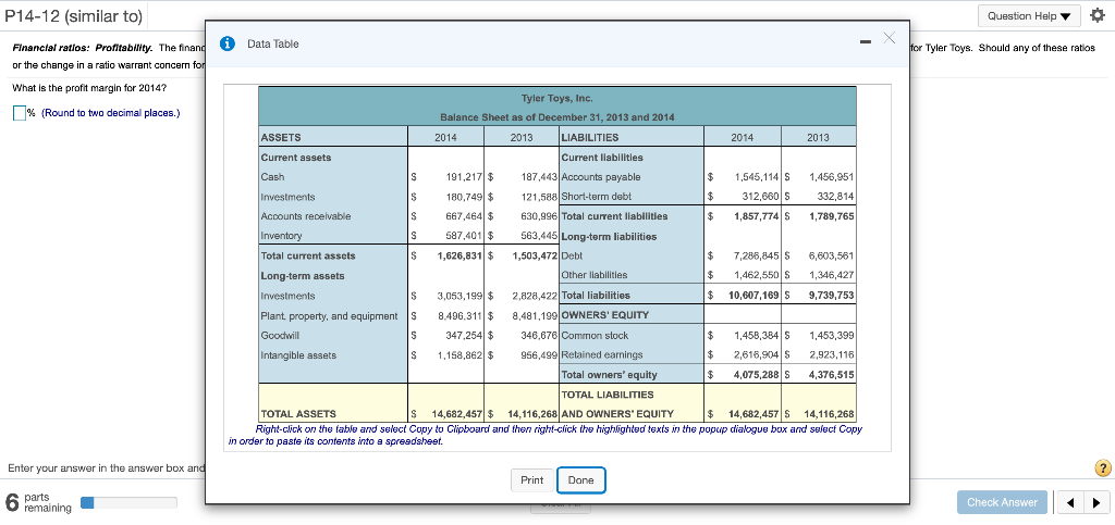 Toys. Should any of these ratios Financial ratios: Profitability. The finang or