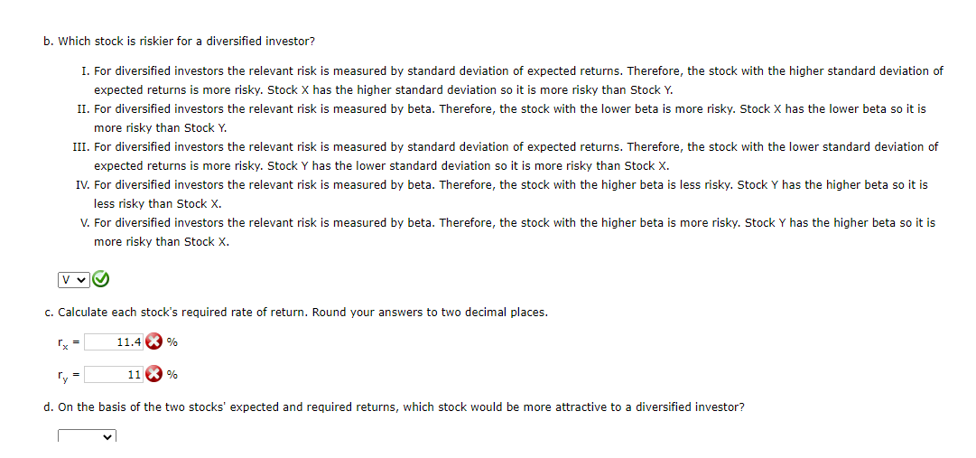 a 9.5% expected return, a beta coefficient of 0.8, and a 30%