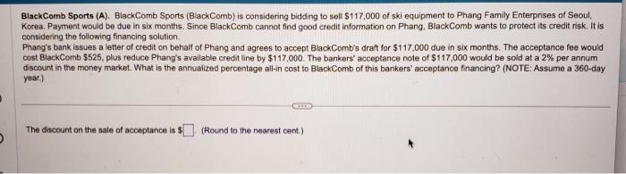 bidding to sell $117,000 of ski equlpment to Phang Family Enterprises of
