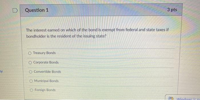  #'s 1, 2, 3, 4 & 5 Question 1 3 pts