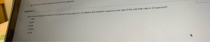  Manother question will save this response Question Aet has an expected