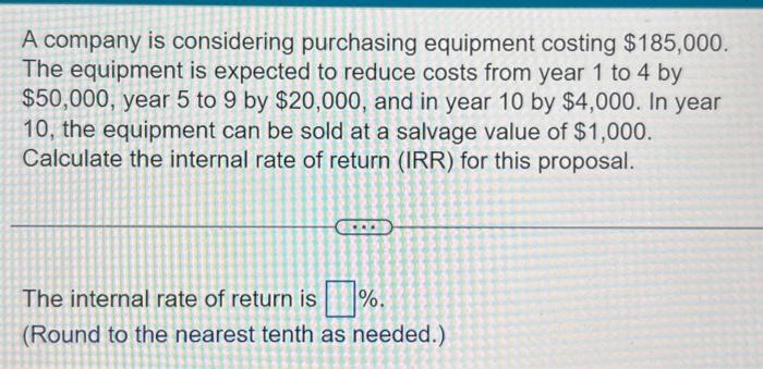 Use a BA II PLUS calculator using the CF (cash flow) tool