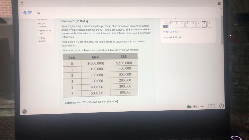 = THIS THIS TIS Question 8 Not yet 1 2 3