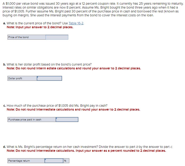  A \\( \\$ 1,000 \\) par value bond was issued 30