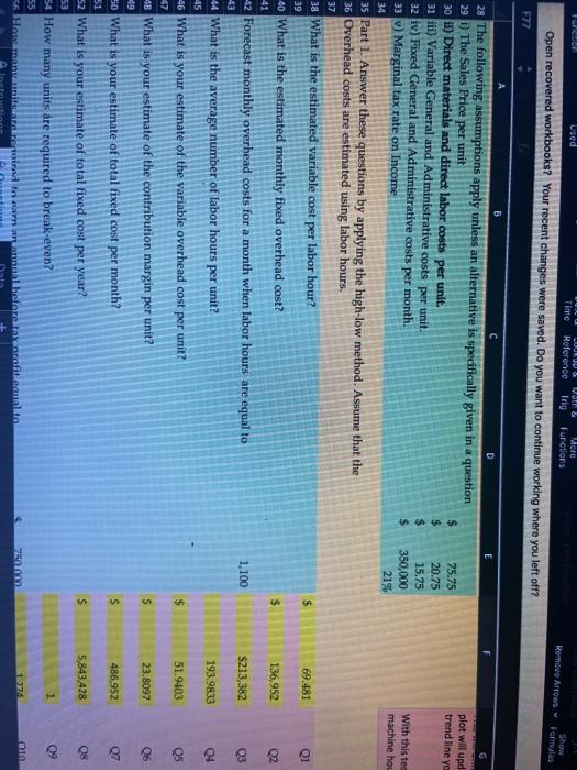 Table 1 3 Month Labor Hours Machine Hours OH Costs 4 January