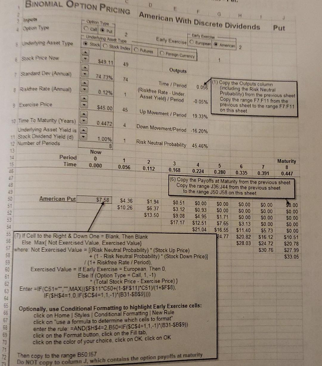to Q.9 (a) and (b). Call B DE I G BINOMIAL OPTION