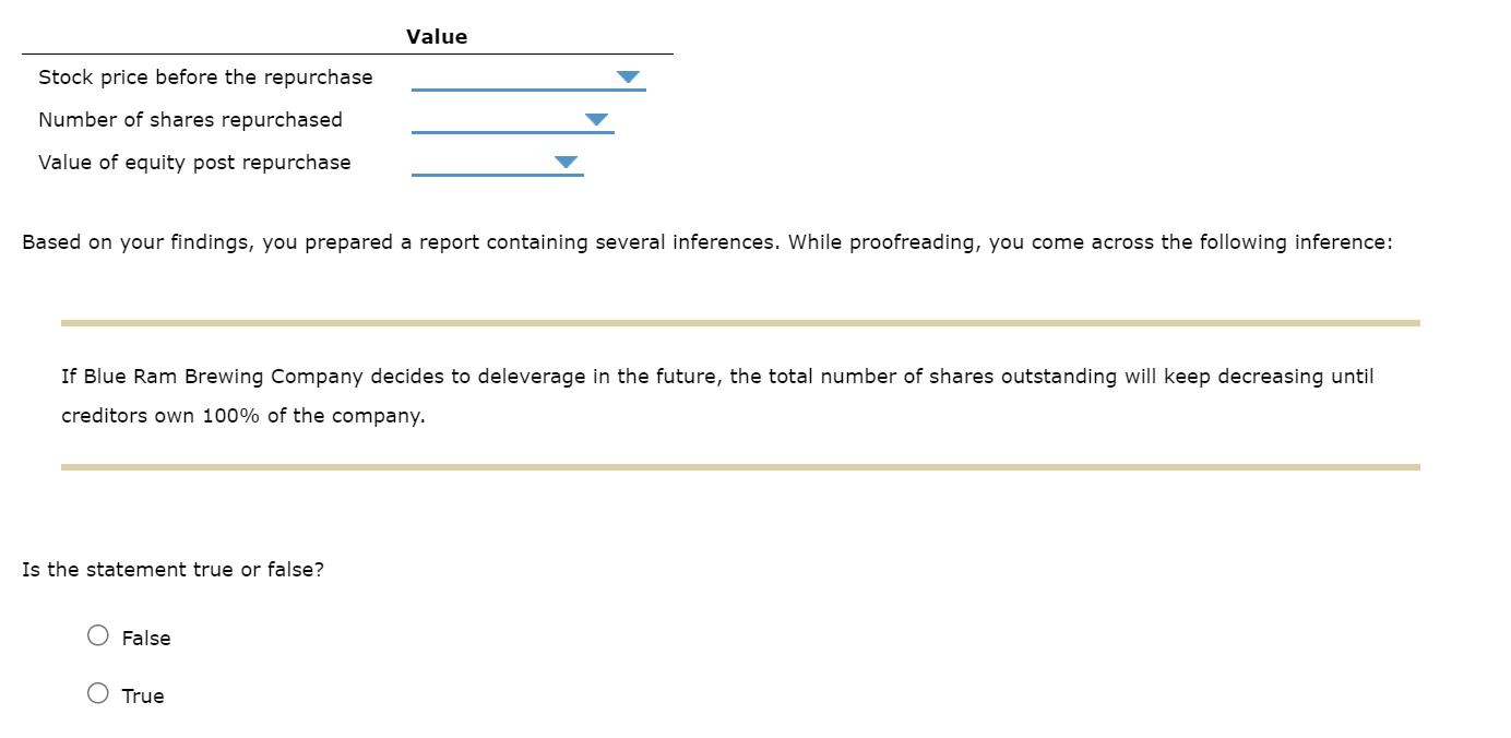 their capital structure by using debt capital to repurchase outstanding equity. Firms