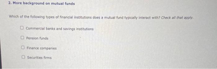  If correct will give thumbs up 2. More background on mutual