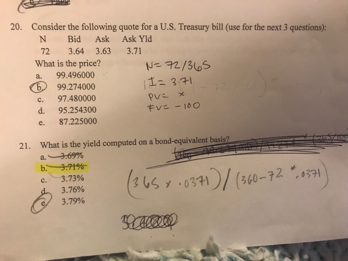  please explain #21 20. Consider the following quote for a U.S.