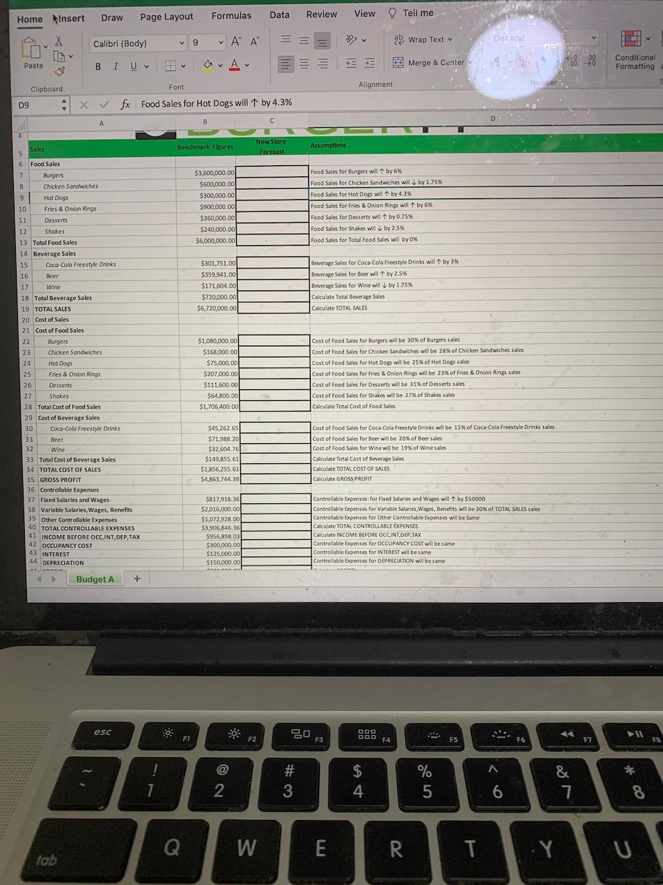I need to help to complete with this Excel spreadsheet. Here is