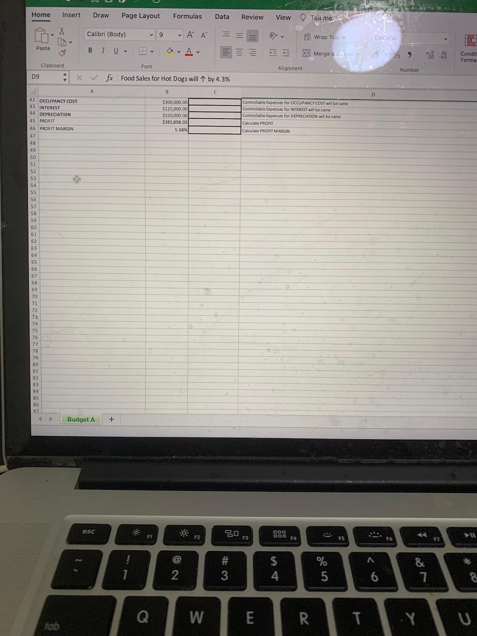 the info needed to complete. You are new district manager for burger