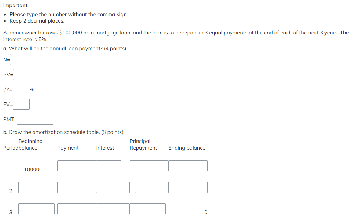  Important: Please type the number without the comma sign. Keep 2