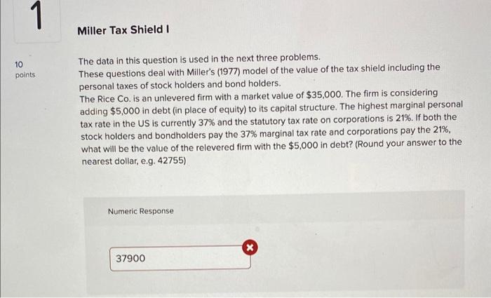  The data in this question is used in the next three