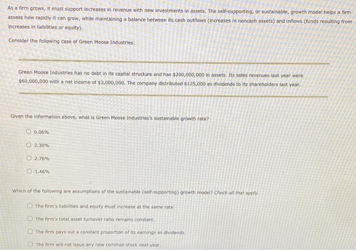 Easy question help. need help in 30 minutes please As a firm