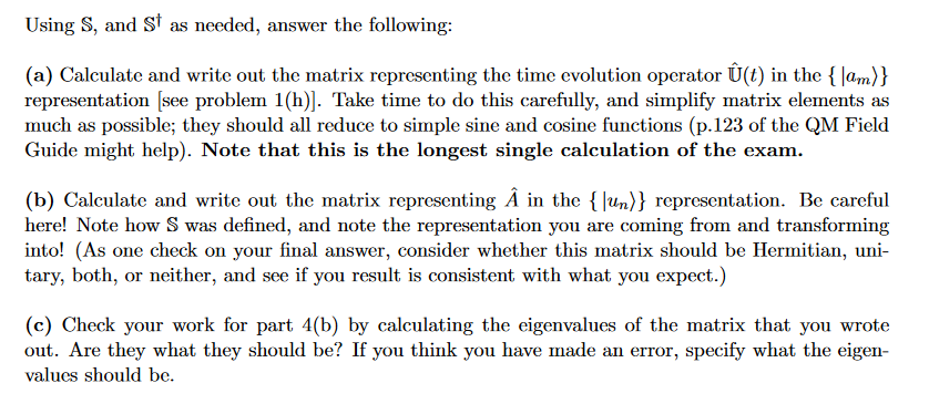 Using S, and St as needed, answer the following: (a) Calculate