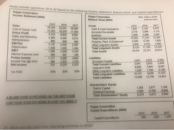  solve for these please with information provided Please answer questions 39
