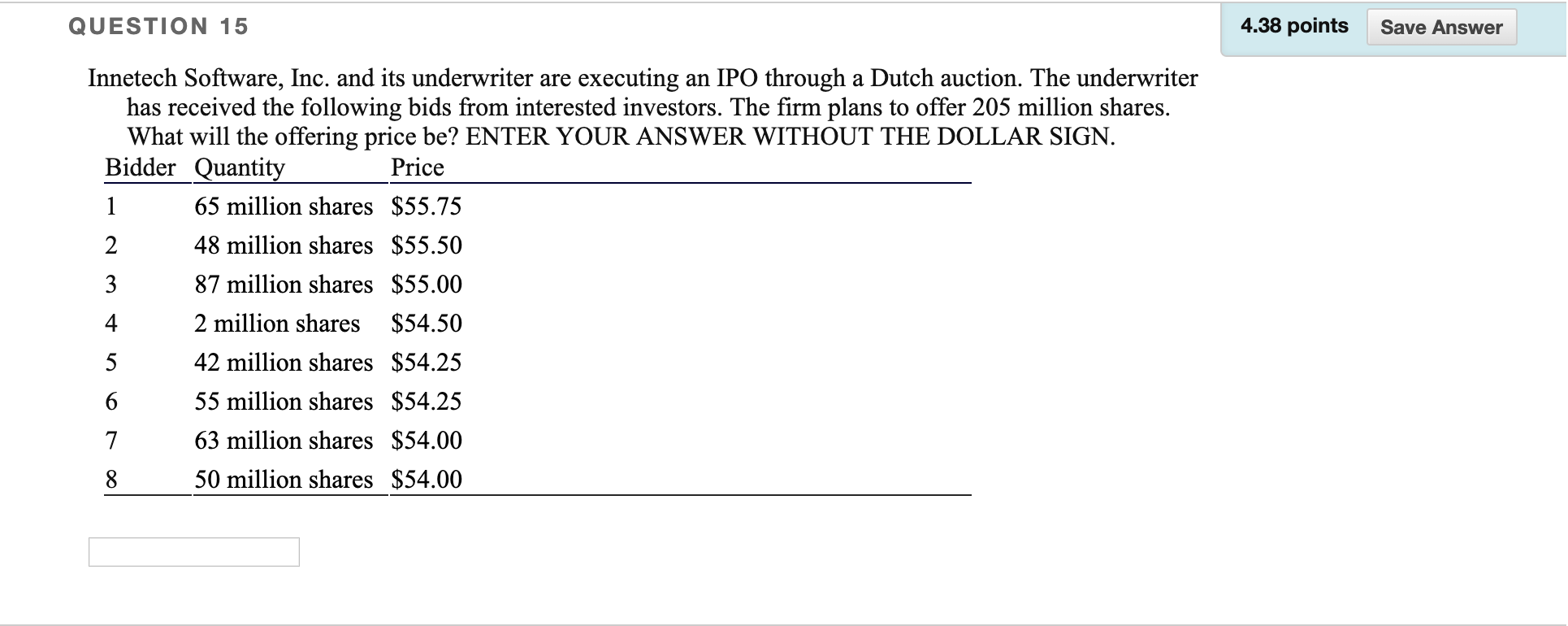  QUESTION 15 4.38 points Save Answer Innetech Software, Inc. and its