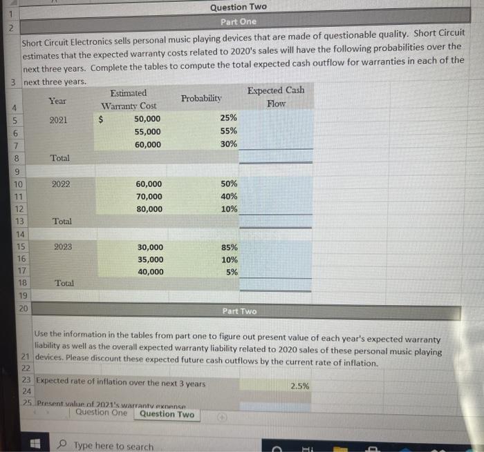 net income. The company has chosen three possible mutual fund investments for