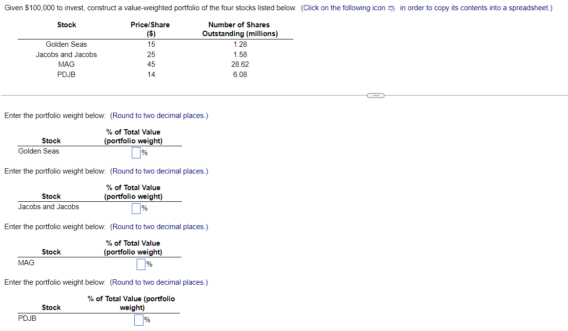 Chapter 12 - Q8: Please answer the questions in full as seen