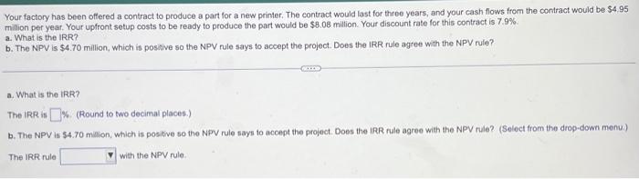 i need help!! i dont know what to do Your factory has
