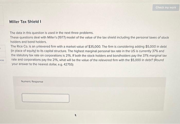  The data in this question is used in the next three
