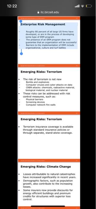 U.S economy (terrorism and global warming). In your opinion, what are the