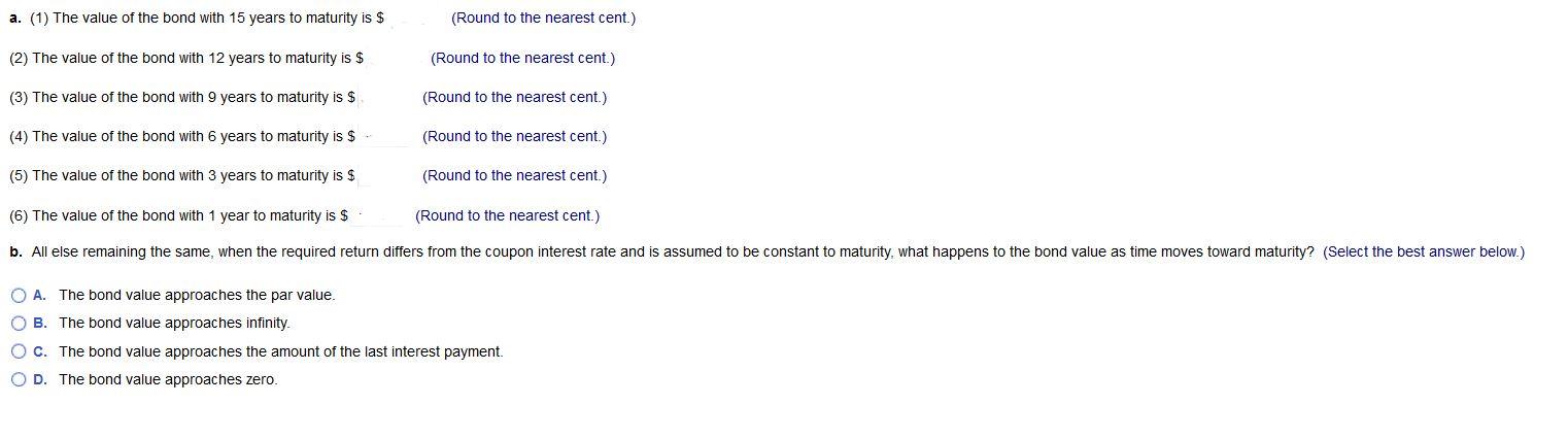 and time-Constant required returns Pecos Manufacturing has just issued a 15-year, 13%