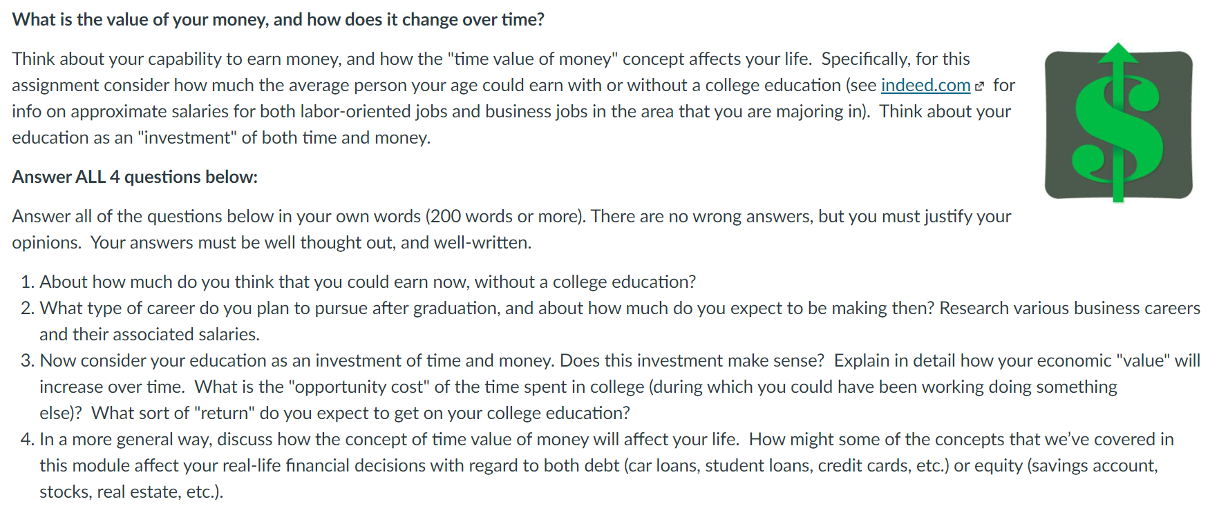 I specifically need help with questions 3 and 4 in relation to